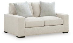 Linen, full loveseat angled view - 1