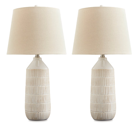 Willport Off-White Ceramic Table Lamps, Set of 2