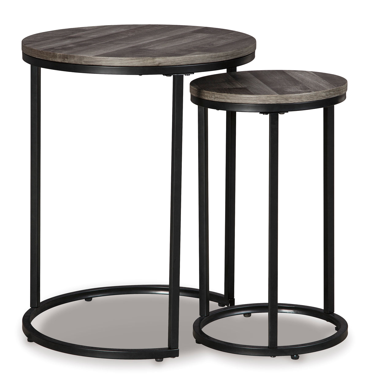 Black/Gray Briarsboro two-table set, full product view