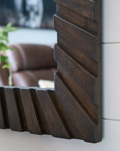 Dark Brown Accent Mirror, view 3 - 3