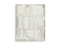 Ivory/Beige 95" x 122", complete rug product view - 1