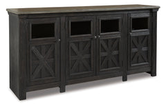 Black/Gray, complete TV stand product view - 1