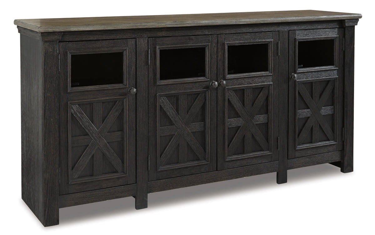 Black/Gray, complete TV stand product view