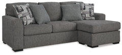 Pewter, complete sofa chaise, angled right arrangement - 3