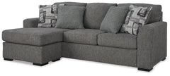 Pewter, complete sofa chaise, angled left arrangement - 4