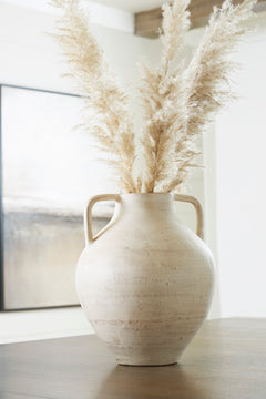Antique Beige 17.63-inch height vase, full product view - 5