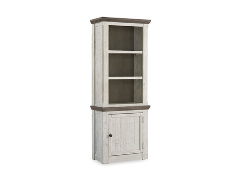 Weathered Gray and Vintage White Right Pier Display Cabinet