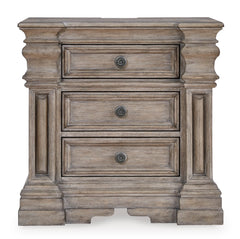 Light Grayish Brown, full front view of nightstand - 3
