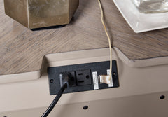 Light Grayish Brown, power and USB charging panel detail - 4