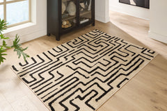 Black/Beige 60" x 84", room view; furniture excluded - 6