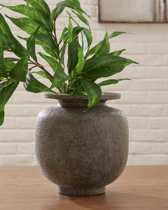Gray/Brown 15-inch height vase, full product view - 5