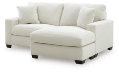 Ivory, complete sofa chaise alternate angle view - 4