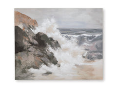 Tan/Gray/White Worthner wall art, full product view - 1