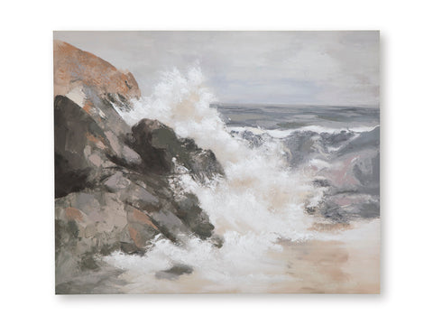 Worthner Stormy Coast Seascape Canvas Wall Art