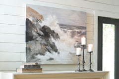 Tan/Gray/White Worthner wall art, product view 5 - 5