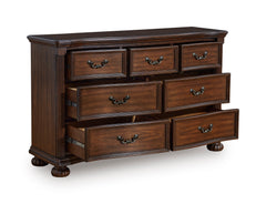 Brown, dresser with drawers open - 2