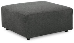 Charcoal, complete ottoman angled view - 1