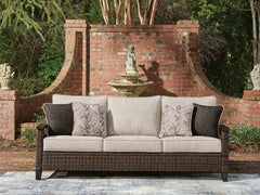Dark Brown, sofa in outdoor setting - 2