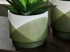 Green/White Ardenridge two-planter set, product view 3 - 3