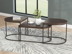 Dark Brown three-piece table set, product view 4 - 4