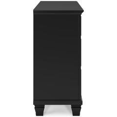 Black, side view of dresser - 4