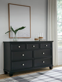Black, dresser in room setting - 5