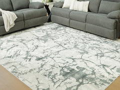 Gray 96" x 119.75", room view; furniture excluded - 2