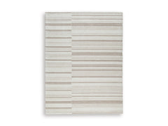 Ivory/Tan 91.75" x 119.38", complete rug product view - 1