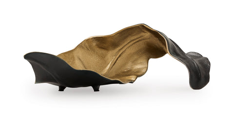 Melinda Black and Gold Tone Metal Sculpture