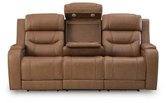 Caramel, complete sofa with table open front view - 8