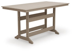 Medium Brown, full counter-height table angled view - 1