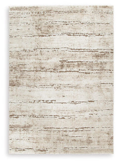 Cream/Brown 95" x 121.5", complete rug design; representative size - 1