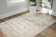 Cream/Brown 95" x 121.5", room view; furniture excluded - 2