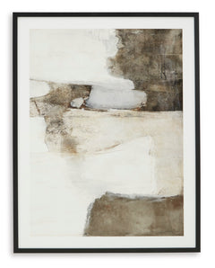 Brown/White Aldricton wall art, full product view - 1