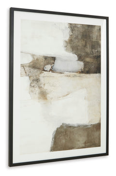 Brown/White Aldricton wall art, product view 2 - 2