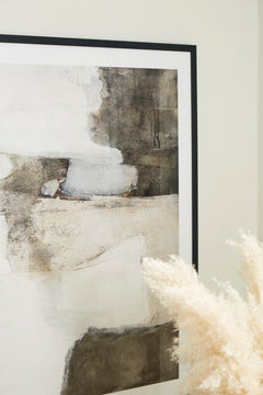 Brown/White Aldricton wall art, product view 4 - 4