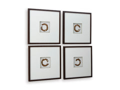 White/Gold Finish Dallbourne wall art set, product view 2 - 2