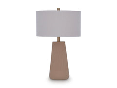 Mocha table lamp, full product view - 1