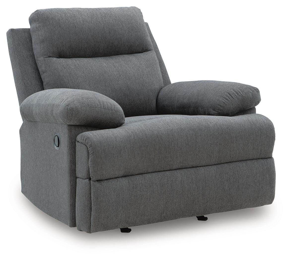 Charcoal, full recliner in closed position