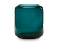 Teal 8-inch height vase, product view 2 - 2