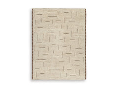 Beige/Brown 92" x 117", complete rug product view - 5