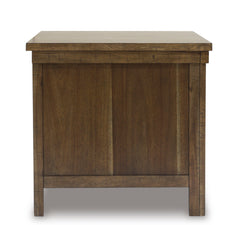 Grayish Brown Double-Door End Table, product view 4 - 4