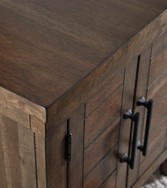 Grayish Brown Double-Door End Table, product view 6 - 6