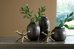 Black/Gold Finish five piece accessory set, product view 2 - 2