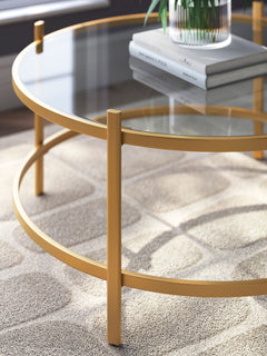 Gold three-piece table set, product view 4 - 4