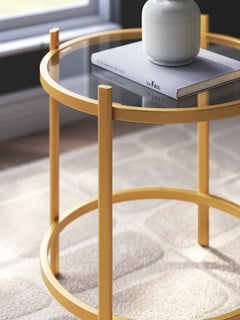Gold three-piece table set, product view 5 - 5