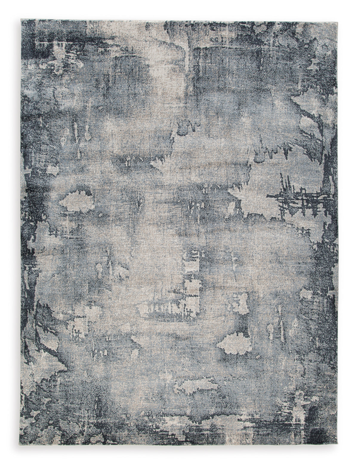 Blue/Gray/Cream 63.25" x 89", complete rug product view
