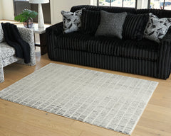Ivory/Black 64" x 84", room view; furniture excluded - 6