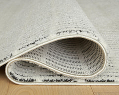 Ivory/Black 64" x 84", rolled rug backing detail - 8