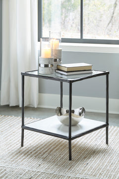 Antique Black accent table, full product view - 1
